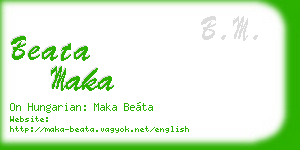 beata maka business card